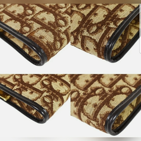 🌬CHRISTIAN DIOR Trotter Pattern Clutch Hand Bag C - Picture 7 of 11